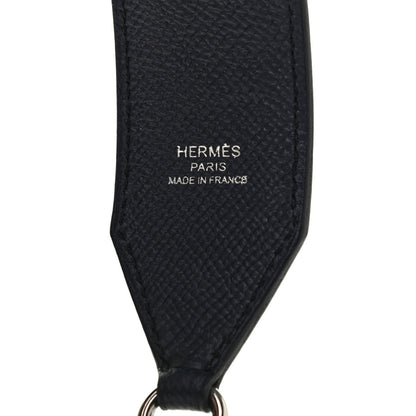Hermes Epsom 40mm Mousquetons Tressage Shoulder Strap Bleu Indigo Rose Extreme Lime 3 of 5