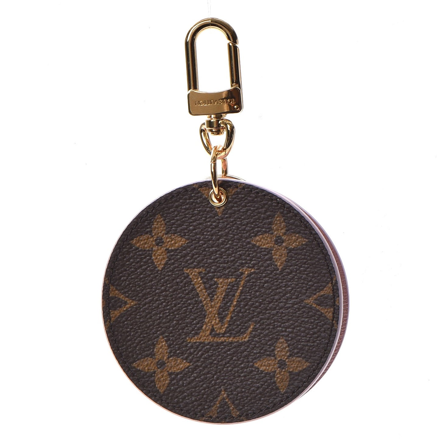 Monogram LV Mirror Bag Charm Key Holder Rose Ballerine