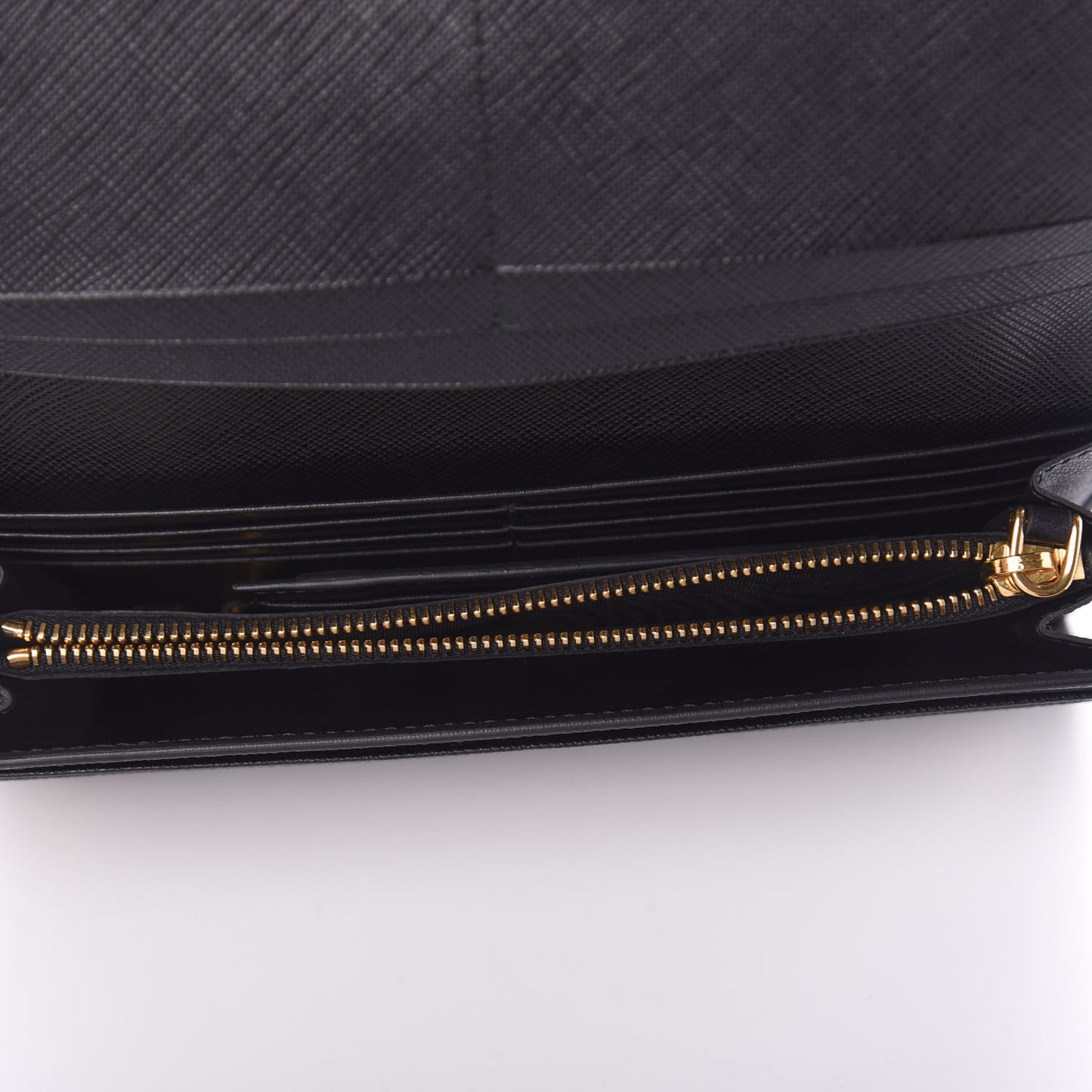 Saffiano Greche Flap Continental Wallet Black Rosso