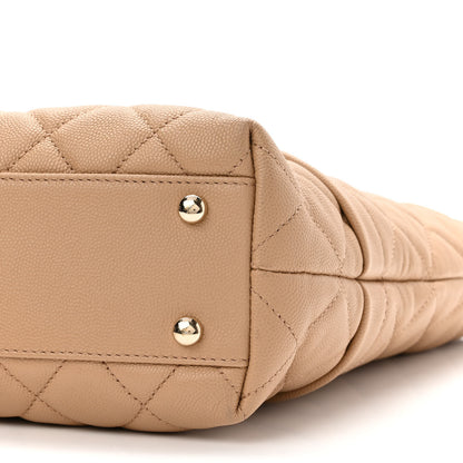 Chanel Caviar Quilted Rolled Up Tote Beige 10 of 10