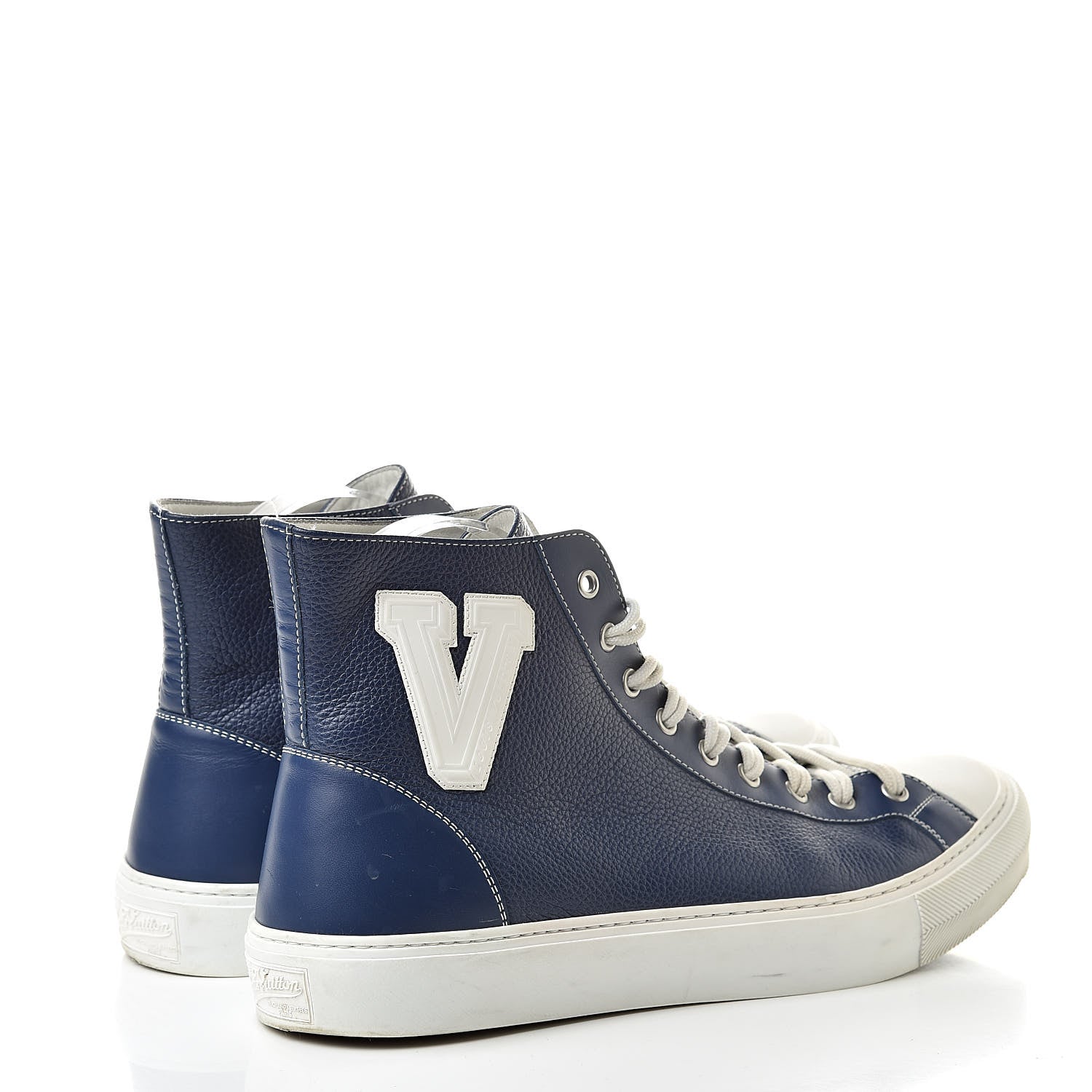 Louis Vuitton Calfskin Tattoo Sneaker Boots 8 Blue 4 of 12