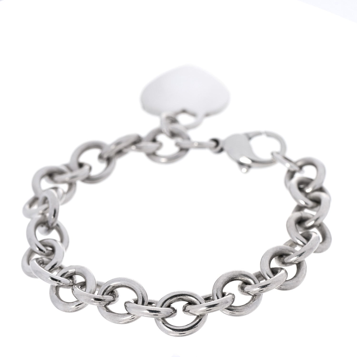 Tiffany Sterling Silver Heart Tag Charm Bracelet 3 of 5