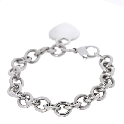 Tiffany Sterling Silver Heart Tag Charm Bracelet 3 of 5