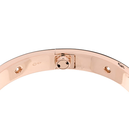 Cartier 18K Pink Gold 10 Diamond LOVE Bracelet 16 7 of 8