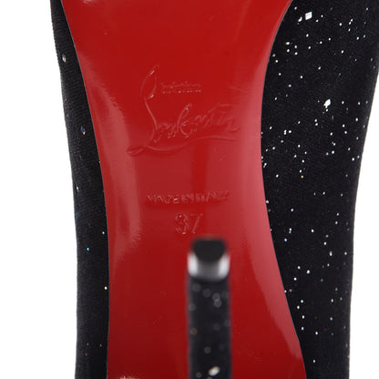 Christian Louboutin Velvet Galactica Pigalle Follies 100 Pumps 37 Black 6 of 8