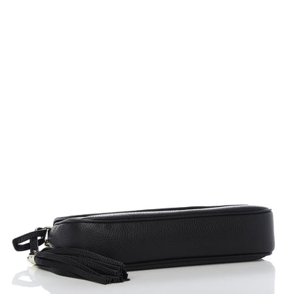 Gucci Pebbled Calfskin Medium Soho Flap Crossbody Black 4 of 9