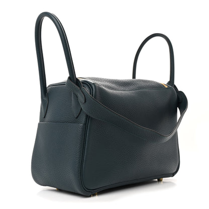 Hermes Taurillon Clemence Lindy 26 Vert Cypress 3 of 11