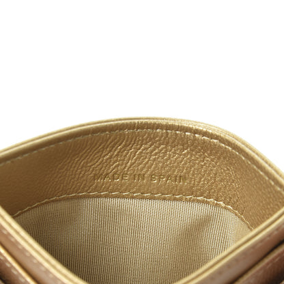 Chanel Metallic Goatskin Quilted Chanel 19 Card Holder Gold 7 of 10