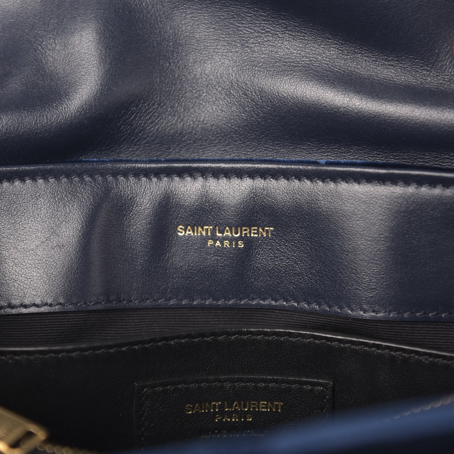 Saint Laurent Velvet Y Quilted Monogram Small Loulou Chain Satchel Medium Blue 6 of 11