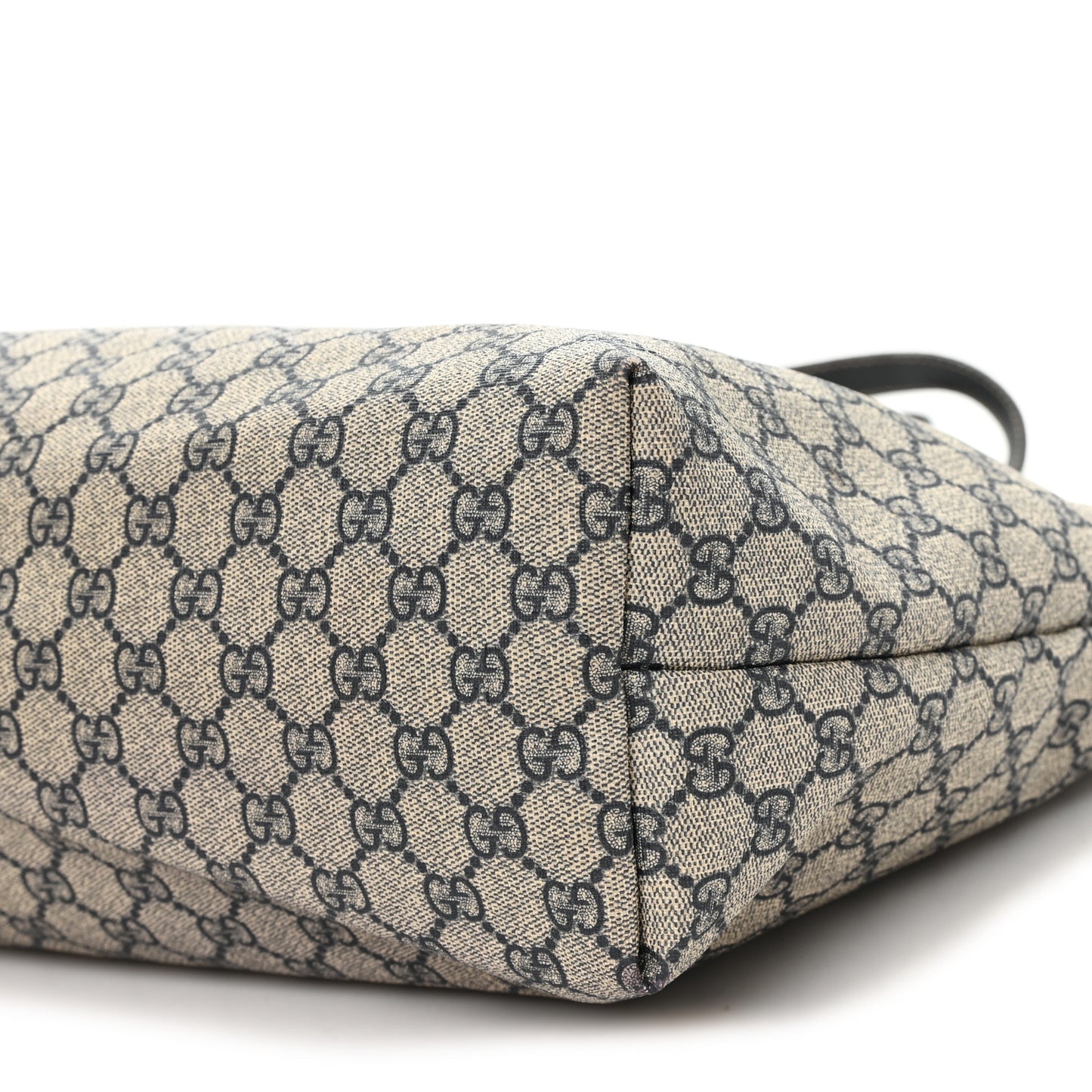 GG Supreme Monogram Large Zippered Shopping Tote Navy