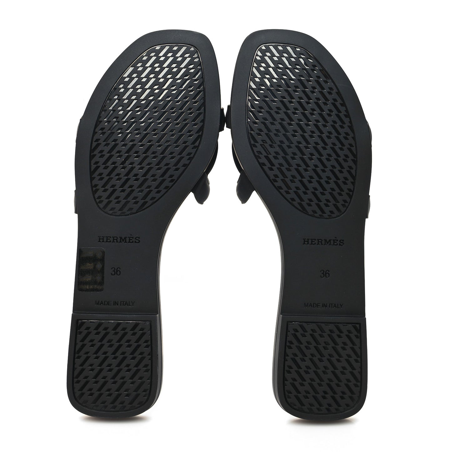 Rubber Aloha Sandals 36 Black