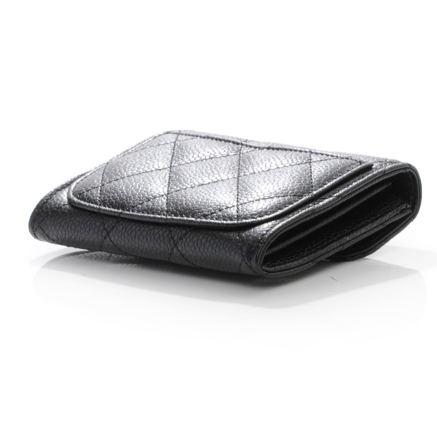 Chanel Caviar Small Compact Wallet Black 4 of 8