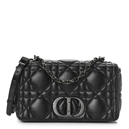 Christian Dior Calfskin Macrocannage Medium Caro Bag Black 1 of 7