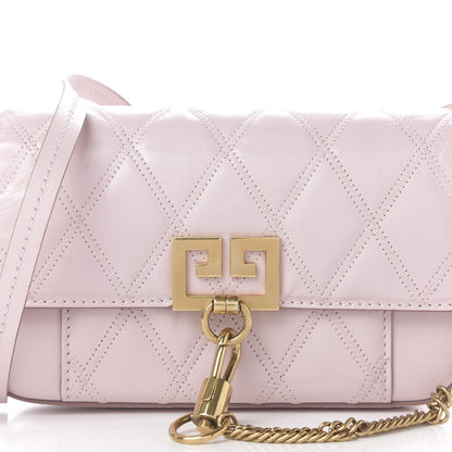 Givenchy Goatskin Quilted GV3 Mini Pocket Convertible Bag Pale Pink 8 of 8