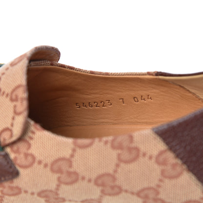 Gucci GG Monogram Goatskin Web Mens Horsebit Loafers 7 Beige Ruggine Light Brown 6 of 10