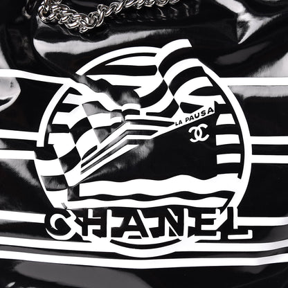 Chanel Vinyl Large La Pausa Bay Shopping Bag Black 8 of 10