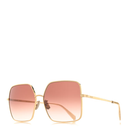 Celine Oversized Square Metal Sunglasses CL40078U Gold 1 of 8
