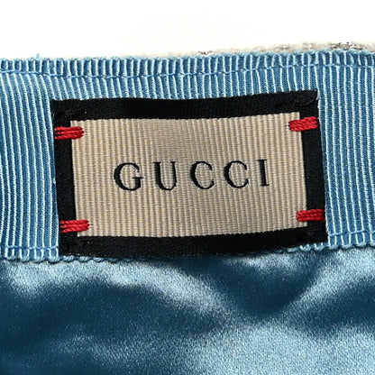 Gucci Canvas Lame GG Monogram Rush Baseball Hat M Gardenia Silver 8 of 9