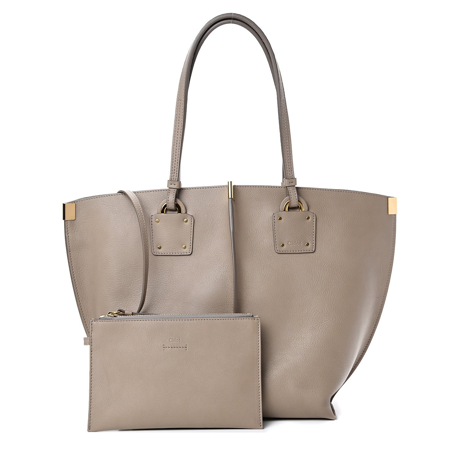 Chloe Smooth Calfskin Medium Vick Tote Motty Grey 1 of 11