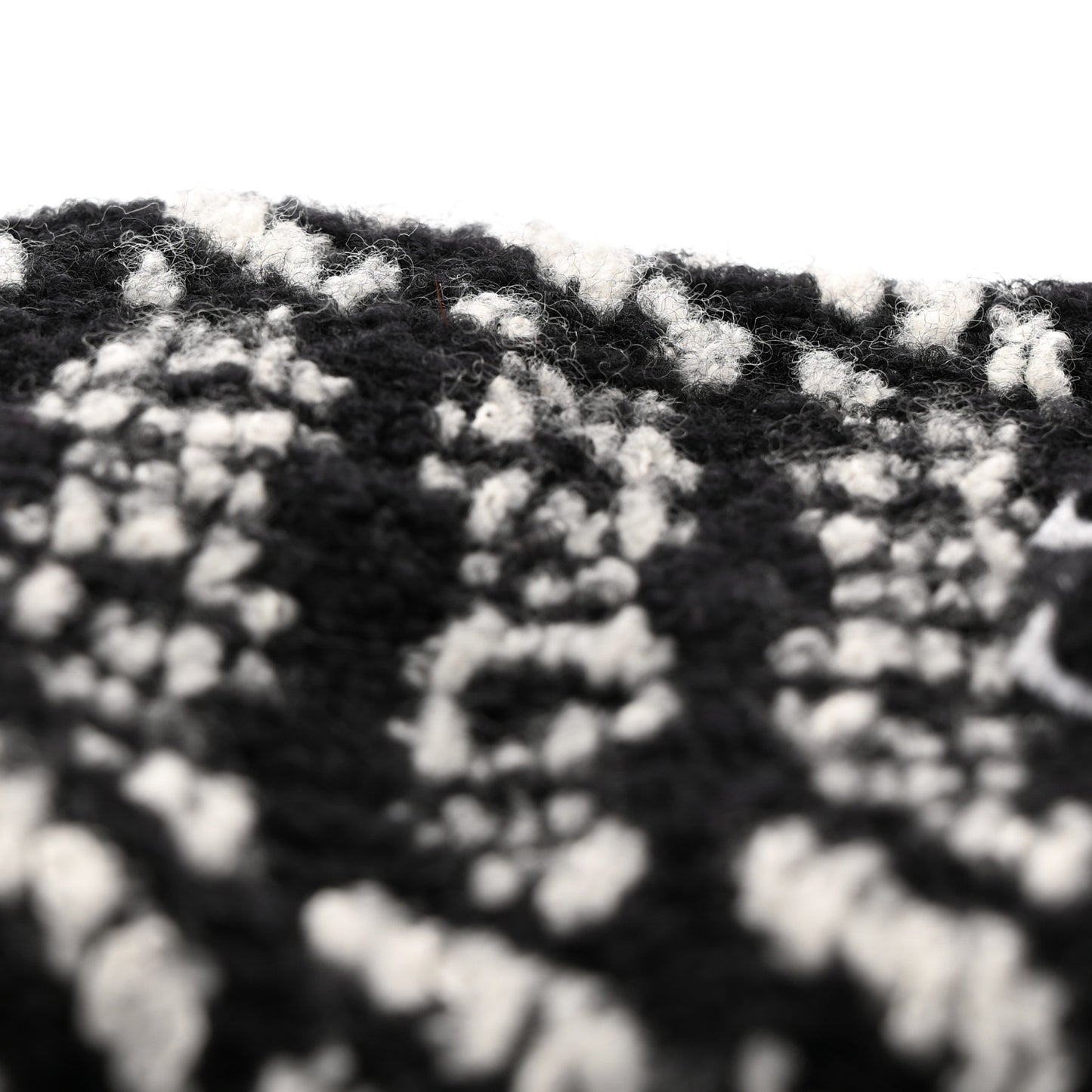 Wool CC Headband Black White