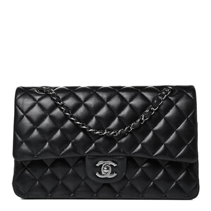 Chanel Lambskin Quilted Medium Double Flap Black 1 of 8