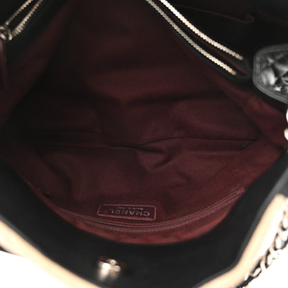 Chanel Lambskin Quilted CC Shopping Tote Black Rose Clair 6 of 16