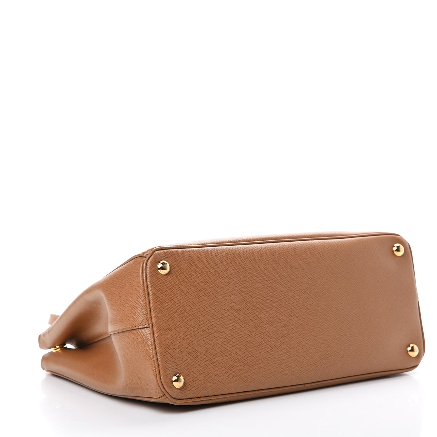 Saffiano Medium Galleria Double Zip Tote Caramel