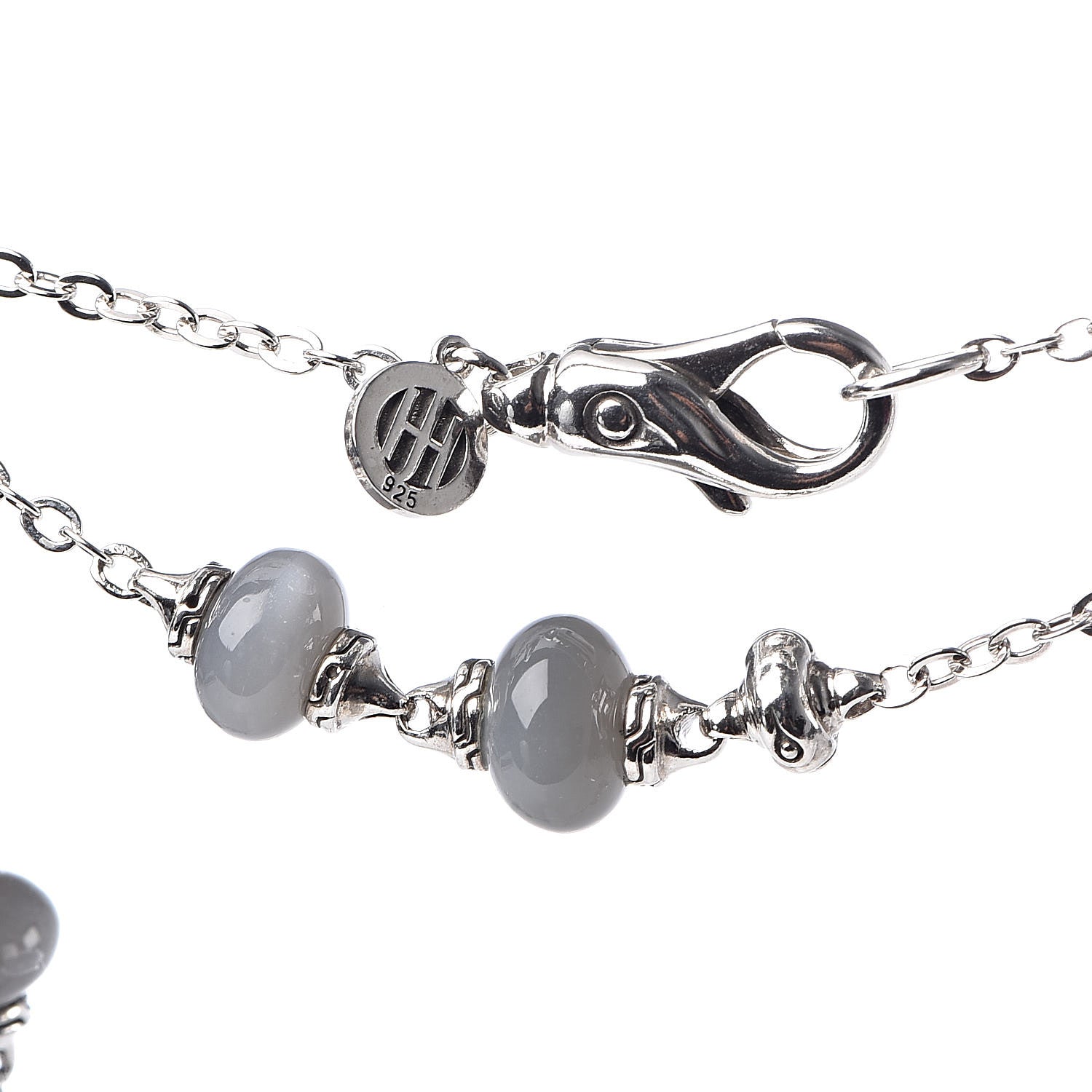 John Hardy Sterling Silver Moonstone Bamboo Sautoir Station Necklace 4 of 4