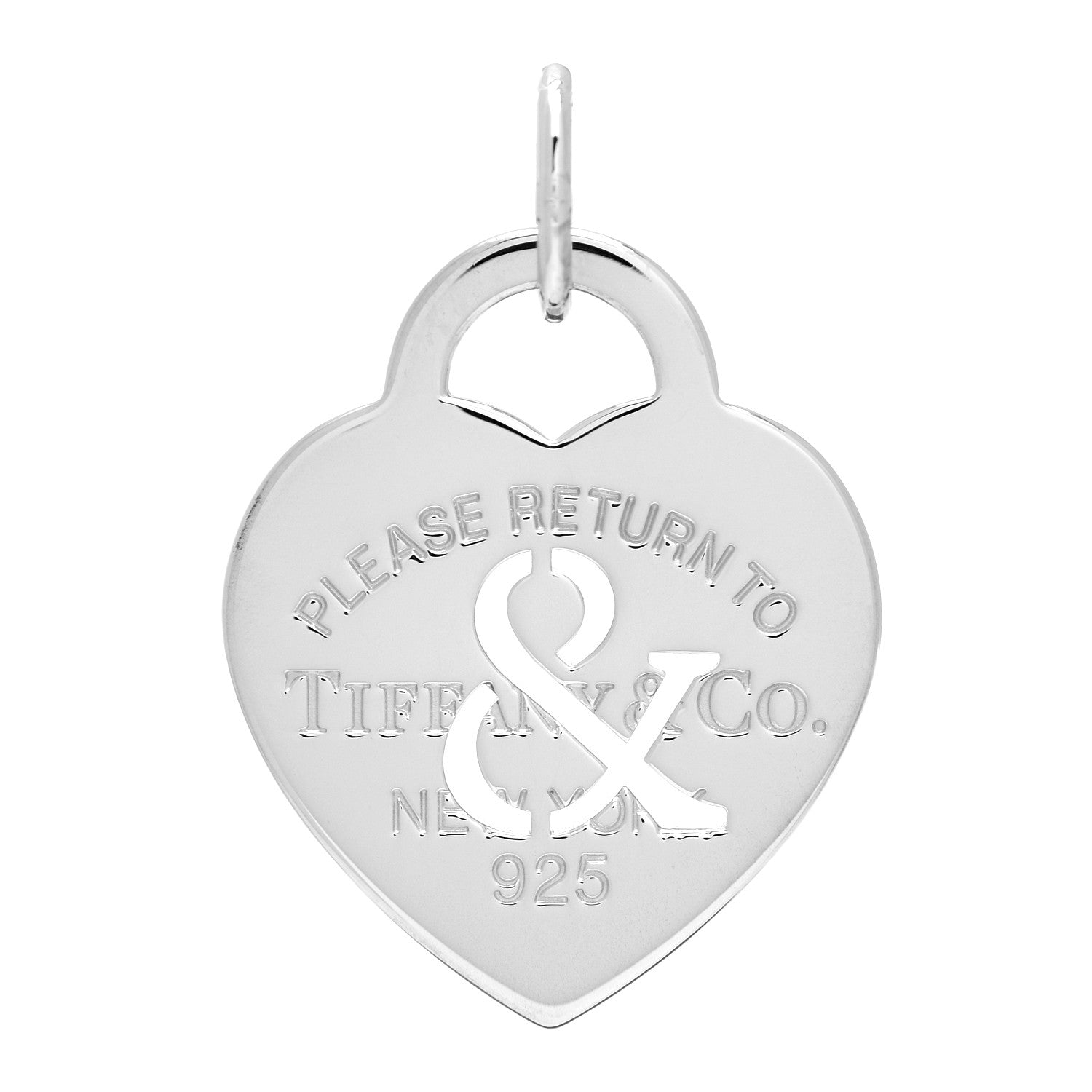 Tiffany Sterling Silver Return to Tiffany Ampersand Heart Charm 1 of 3