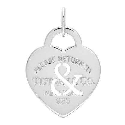 Tiffany Sterling Silver Return to Tiffany Ampersand Heart Charm 1 of 3