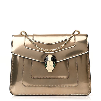 Bulgari Metallic Calfskin Small Serpenti Forever Snake Strap Crossbody Bag Bronze 1 of 11