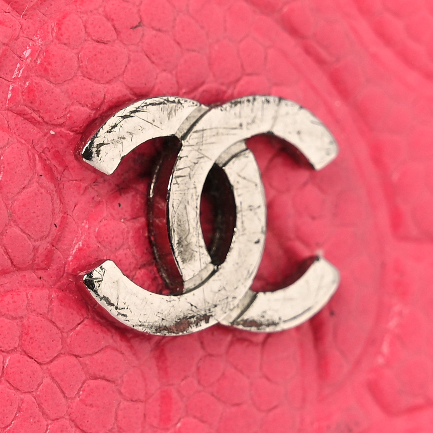 Chanel Caviar Camellia Embossed Key Holder Case Pink 14 of 15