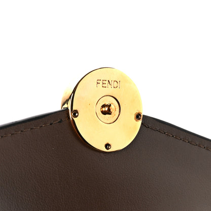 Fendi Vitello Soft F is Fendi Bi-Color FF 1974 Embossed Continental Envelope Wallet Maya Black 8 of 13