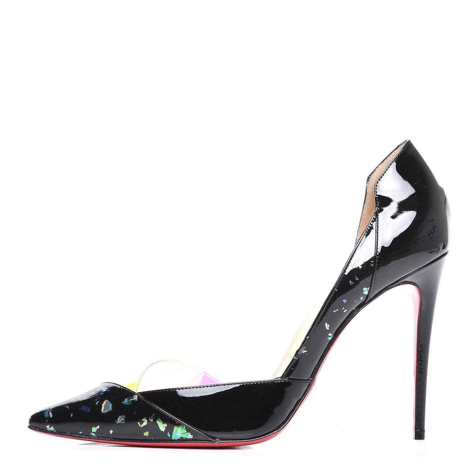 Christian Louboutin PVC Disco Hologram Pumps 38.5 Black Transparent 1 of 7