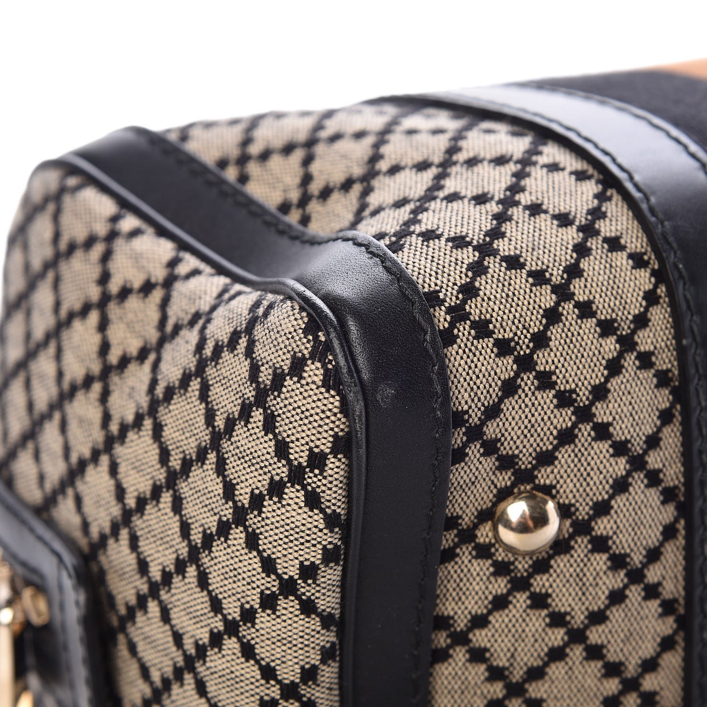 Diamante Vintage Web Small Boston Black