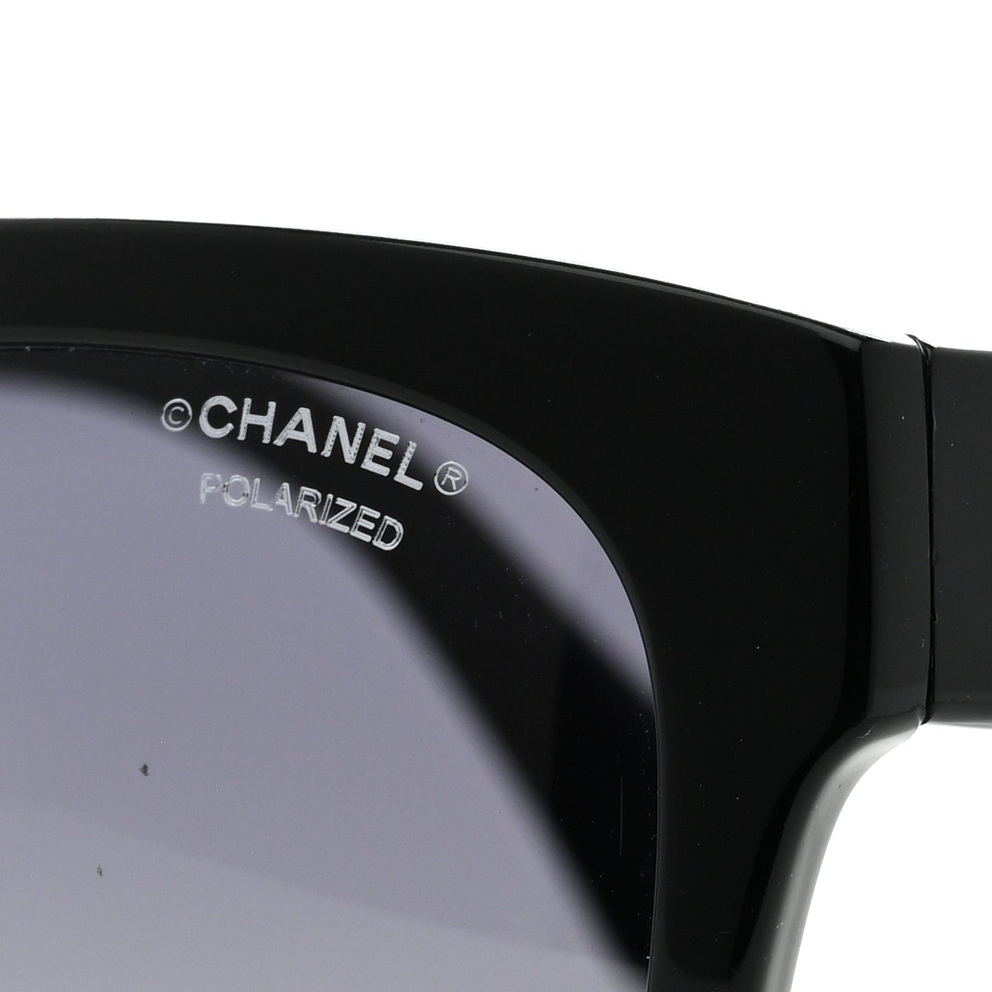 Acetate Polarized Square CC Sunglasses 5380-A  Black