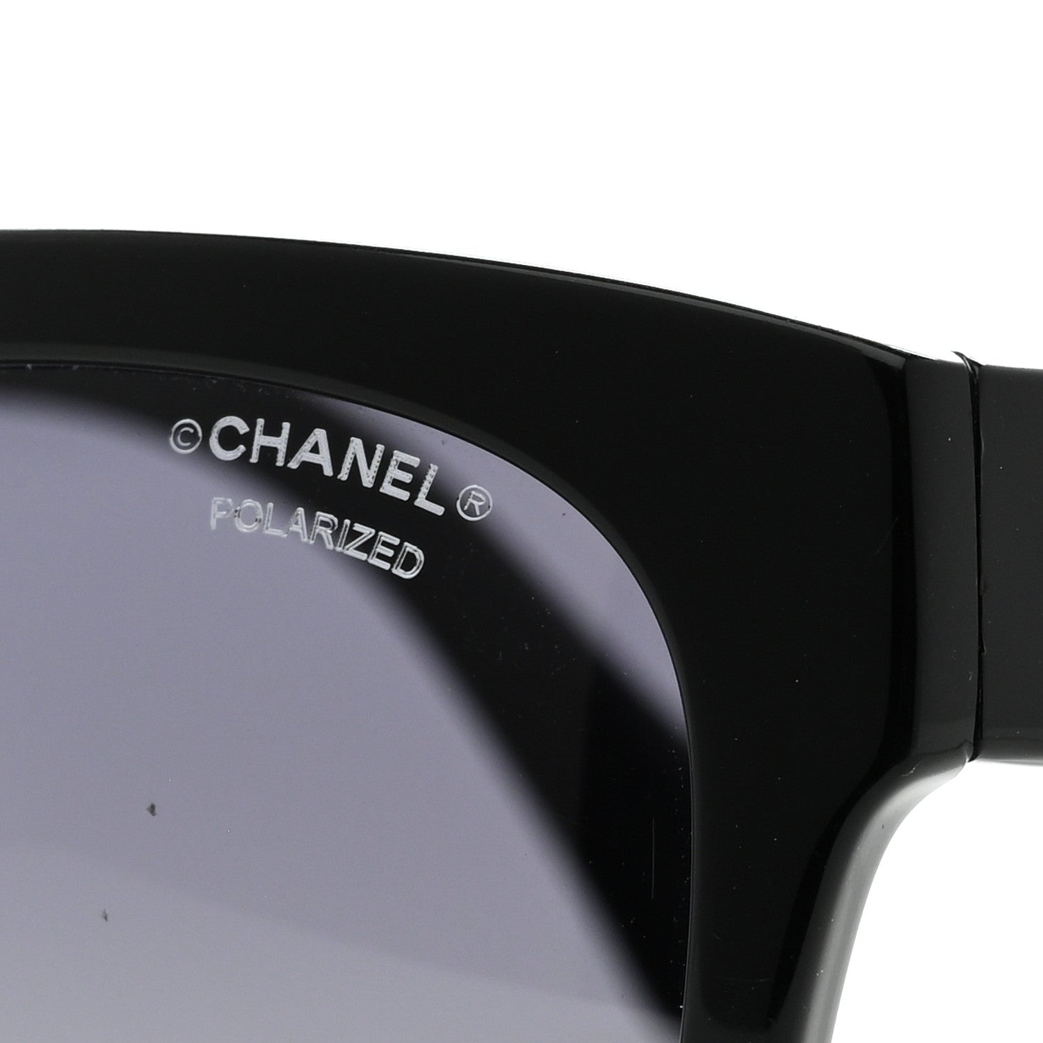 Chanel Acetate Polarized Square CC Sunglasses 5380-A  Black 7 of 9