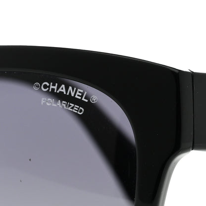 Chanel Acetate Polarized Square CC Sunglasses 5380-A  Black 7 of 9