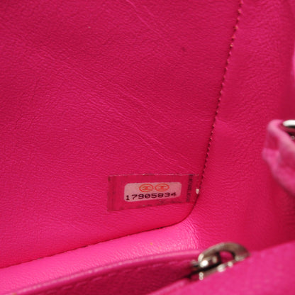 Chanel Iridescent Caviar Quilted Mini Square Flap Hot Pink EXCESS 6 of 7
