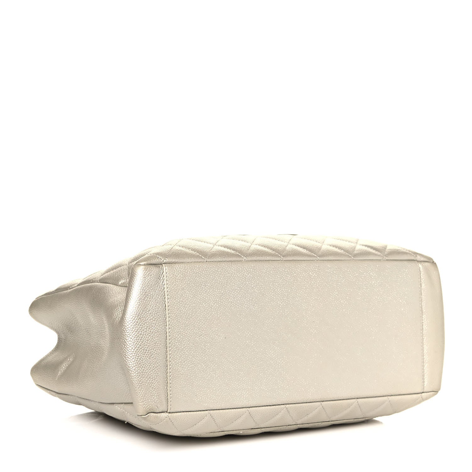 Chanel Metallic Caviar Quilted Grand Shopping Tote GST Pearl 4 of 15