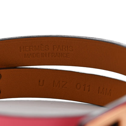 Hermes Swift Mini Kelly Double Tour Bracelet T2 Rose Azalee 4 of 6