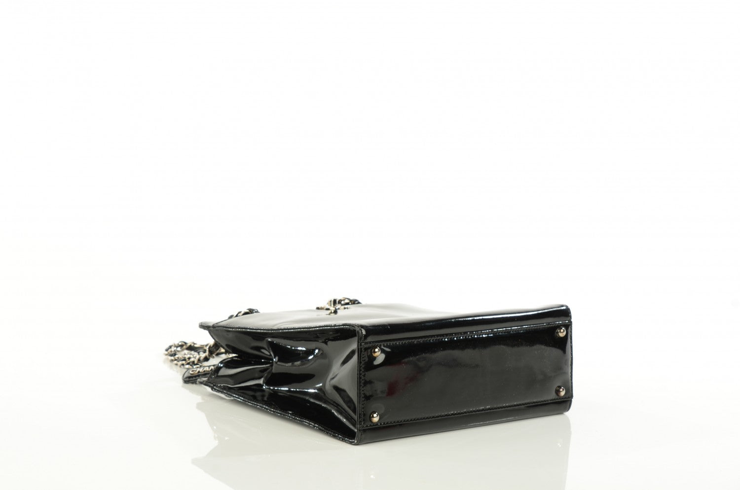 Chanel Patent Shoulder Bag Black 4 of 9