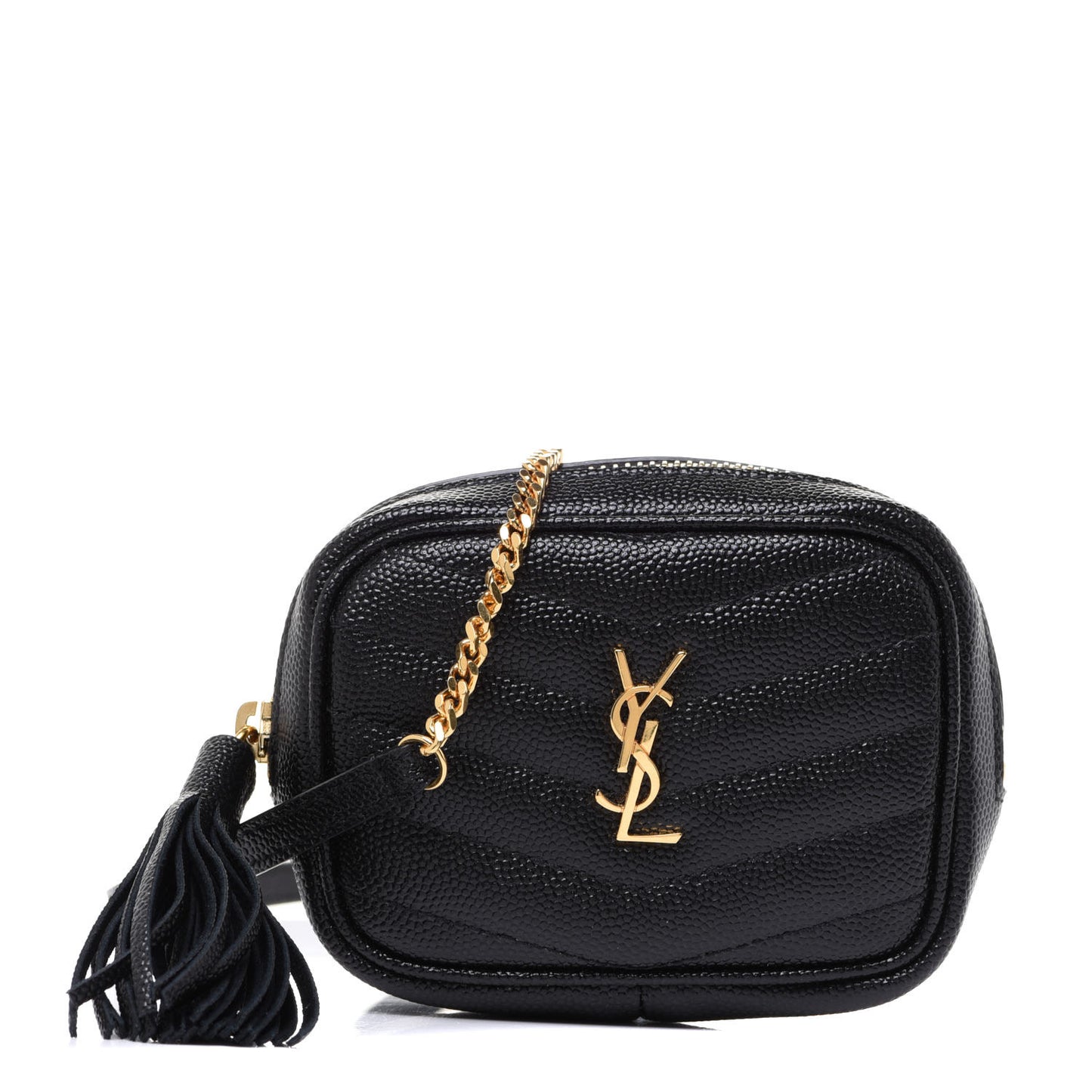 Grain De Poudre Matelasse Monogram Baby Lou Camera Bag Black