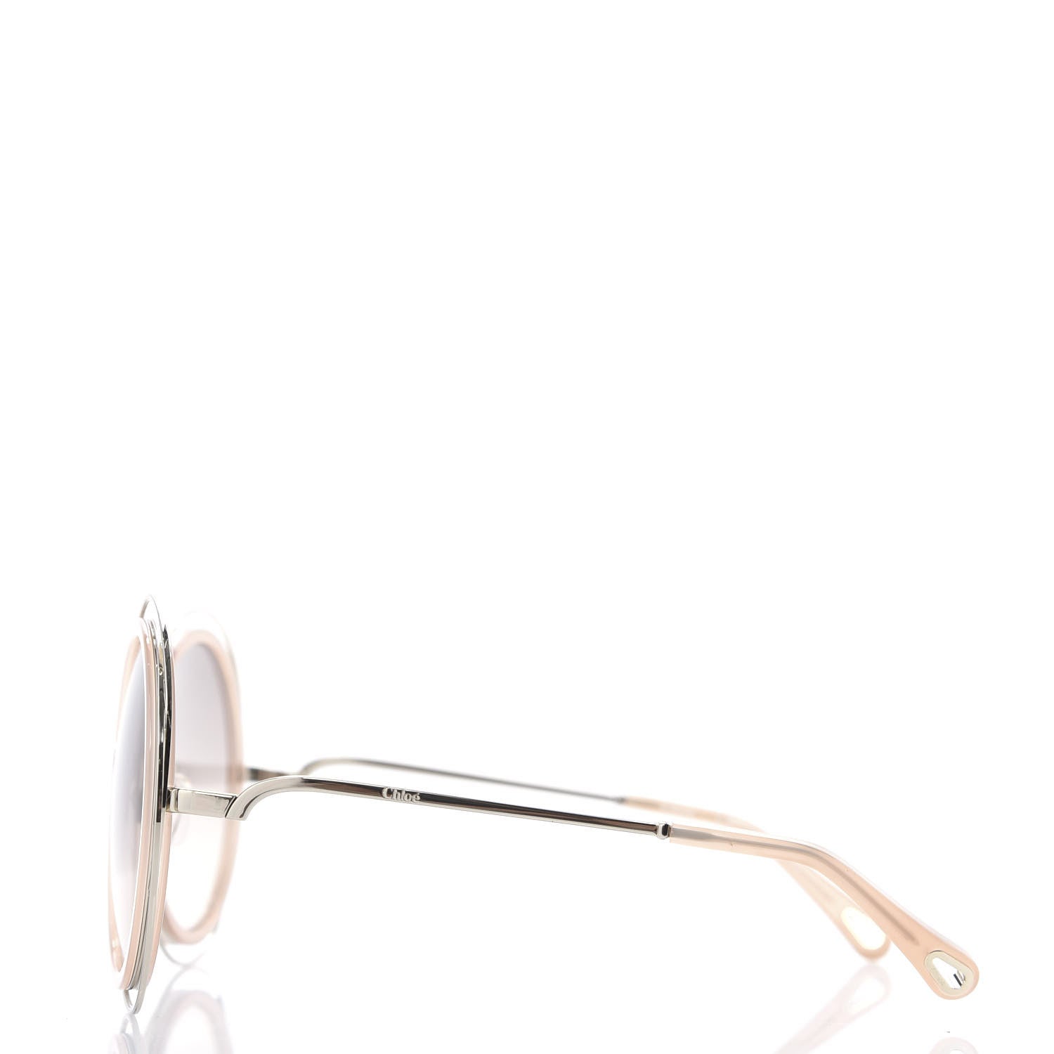 Chloe Oversized Round Carlina Sunglasses CE120S Peach Pink 2 of 8