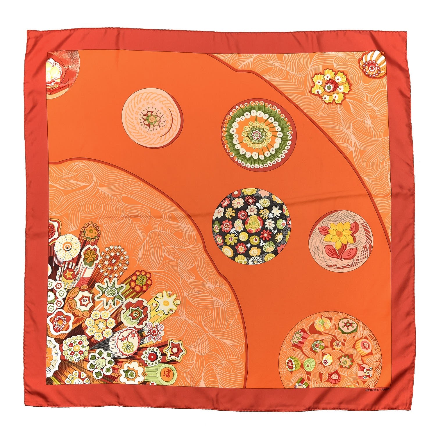 Hermes Silk Sulfure et Presse Papiers II Scarf 90 1 of 4