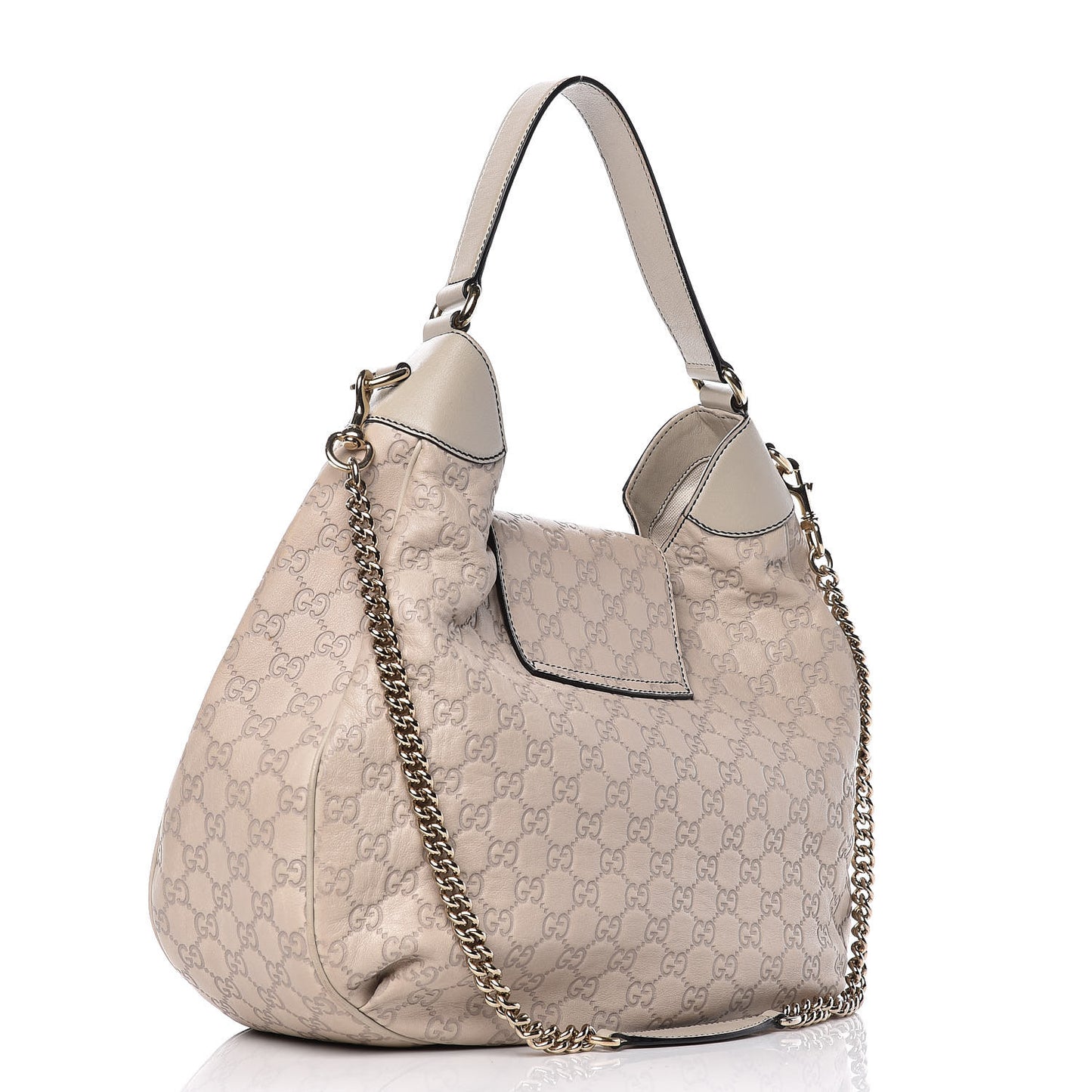 Guccissima Signature Medium Emily Hobo Mystic White
