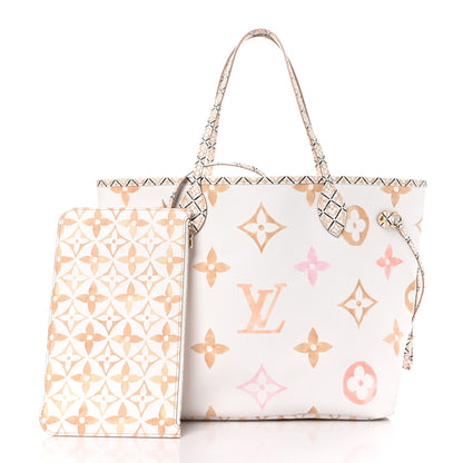 Louis Vuitton Monogram Giant By The Pool 2.0 Neverfull MM Beige 3 of 9