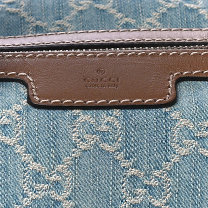 Gucci Denim Monogram Medium Joy Boston Blue 8 of 12