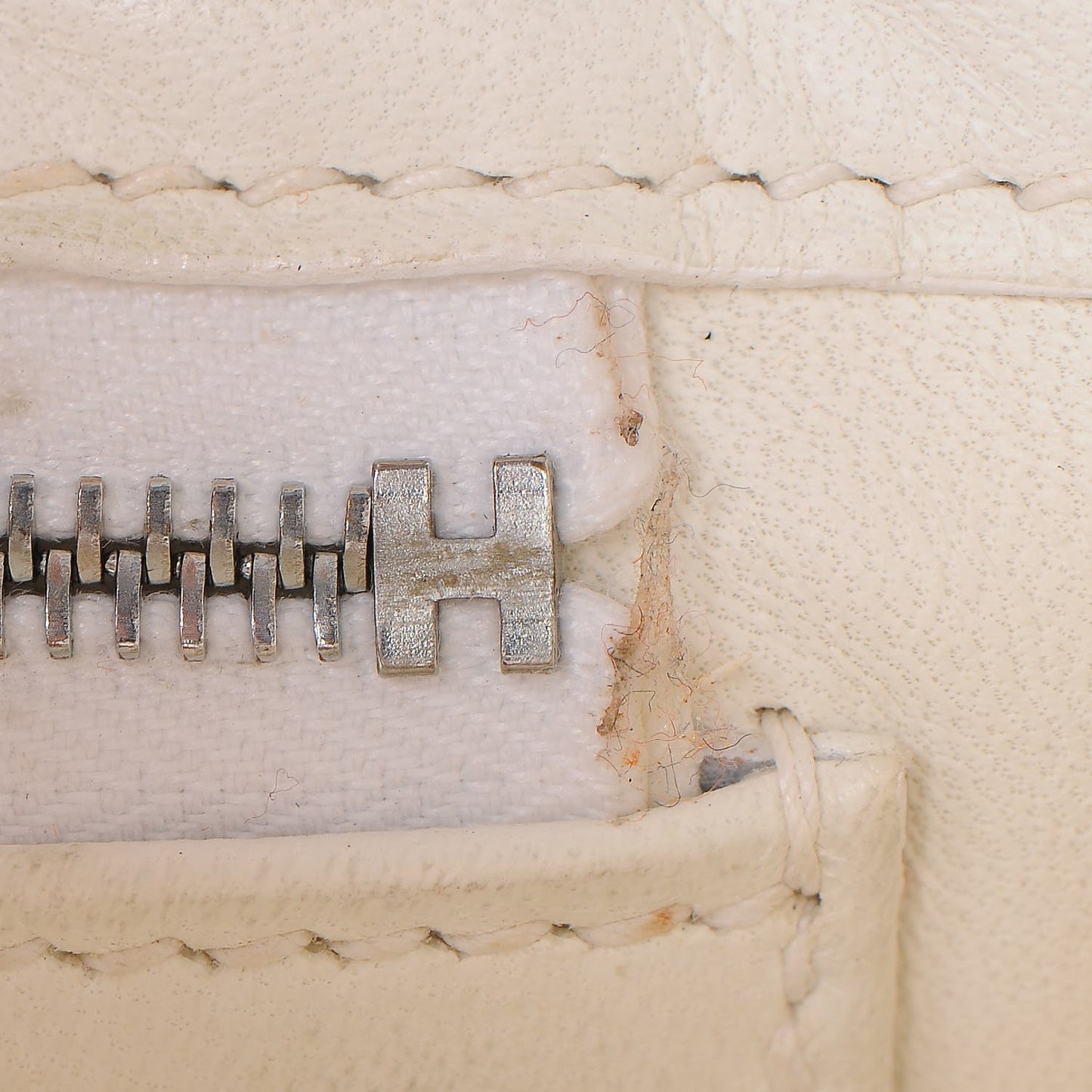 Toile Taurillon Clemence Birkin 35 White