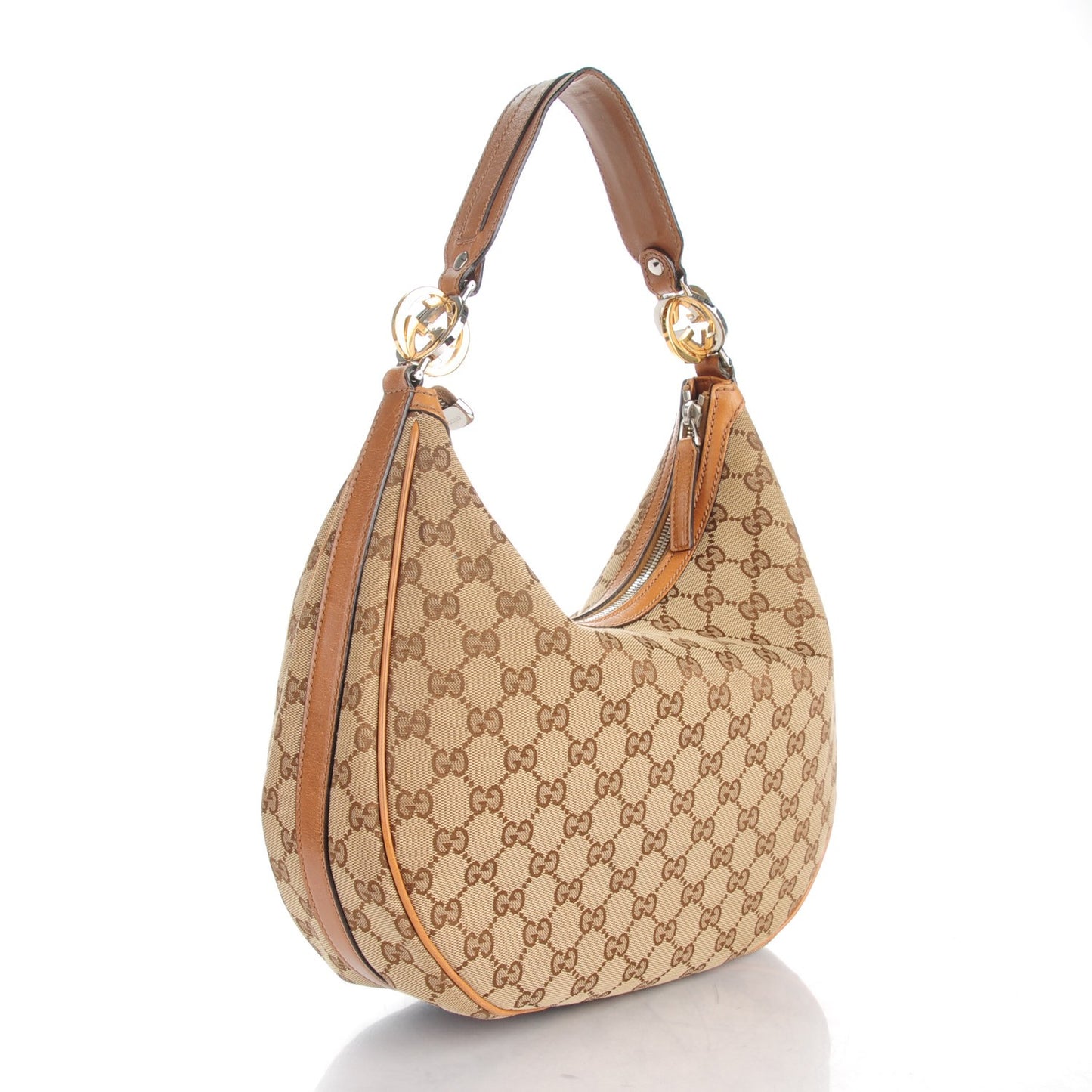 Monogram Medium GG Twins Hobo Tan